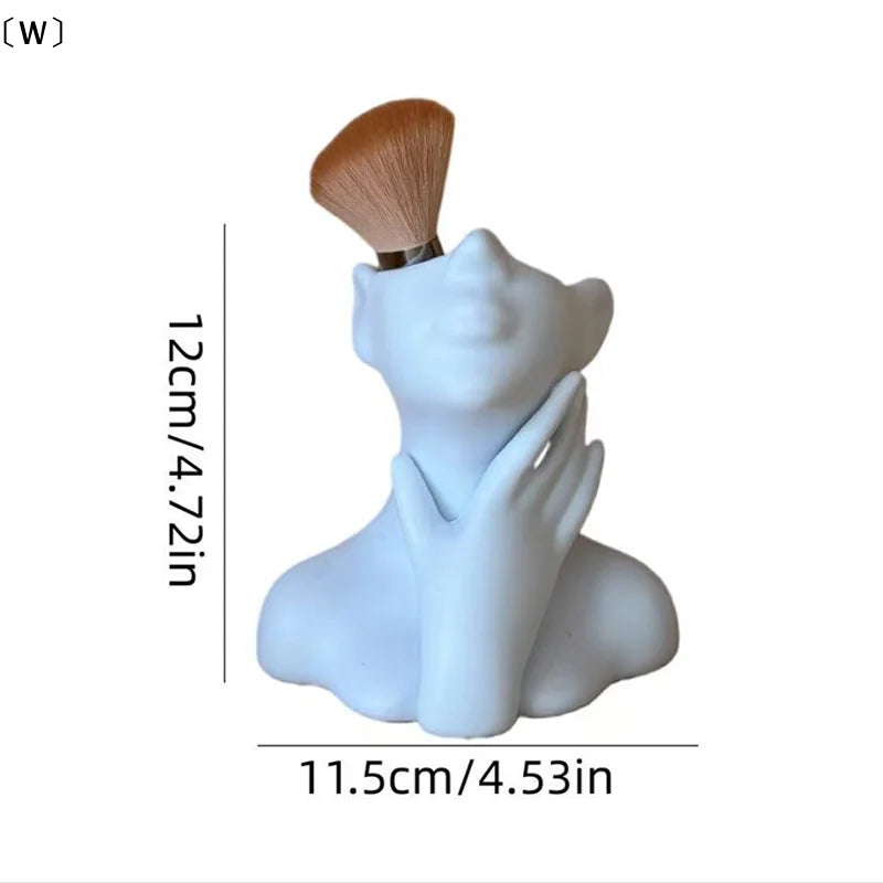 Creative Human Body Art Vase – Makeup Brush Holder, Pen Organizer & Decorative Desk Ornament