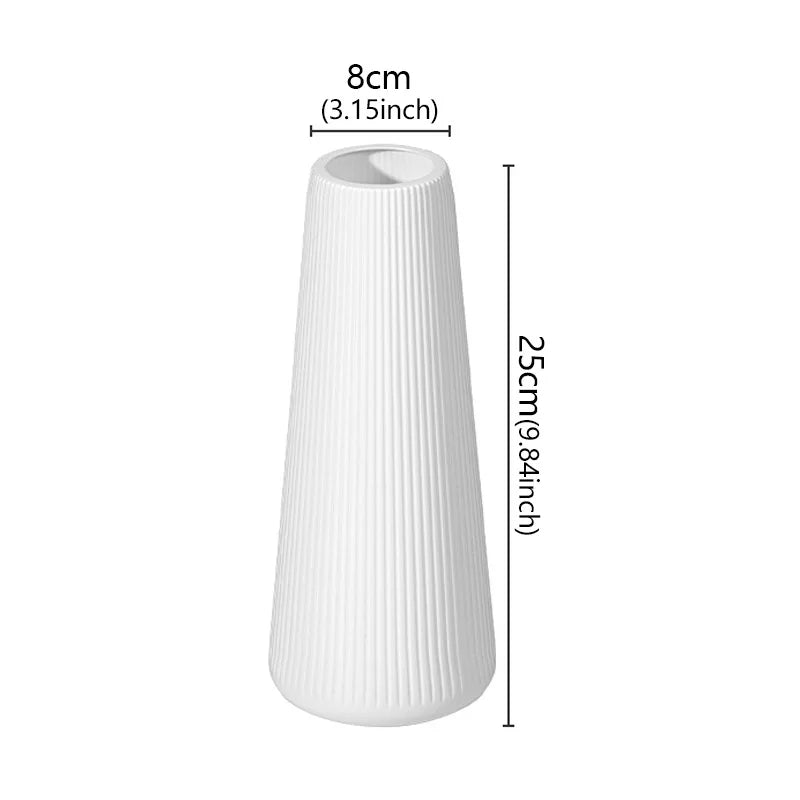 Elegant Nordic Flower Vase Durable Plastic Vase Ornaments, Flower Arrangement, Home Living Room Decoration,  Flower Creative Art