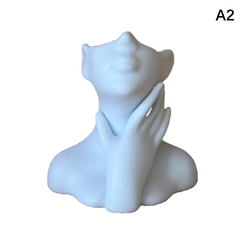 Creative Human Body Art Vase – Makeup Brush Holder, Pen Organizer & Decorative Desk Ornament