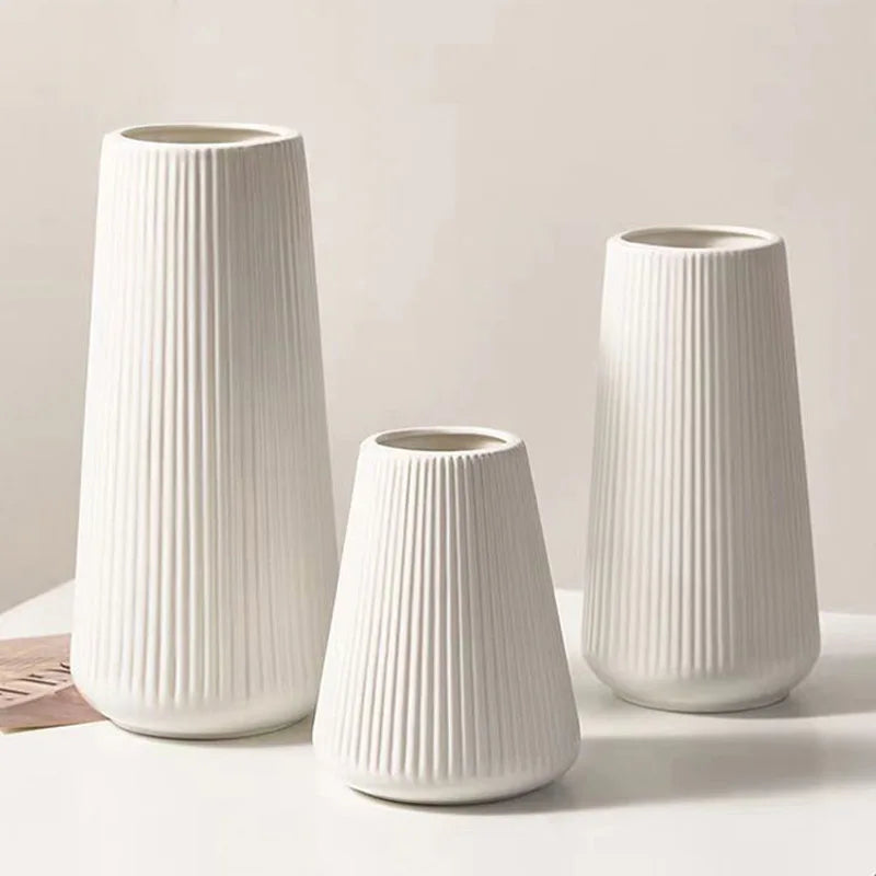 Elegant Nordic Flower Vase Durable Plastic Vase Ornaments, Flower Arrangement, Home Living Room Decoration,  Flower Creative Art
