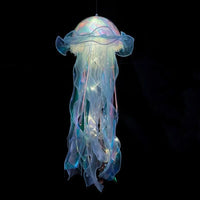 Jellyfish LED Bedroom Light – Hanging Ceiling Lantern with Ribbon & Beads for Kids/Babies Room Decor