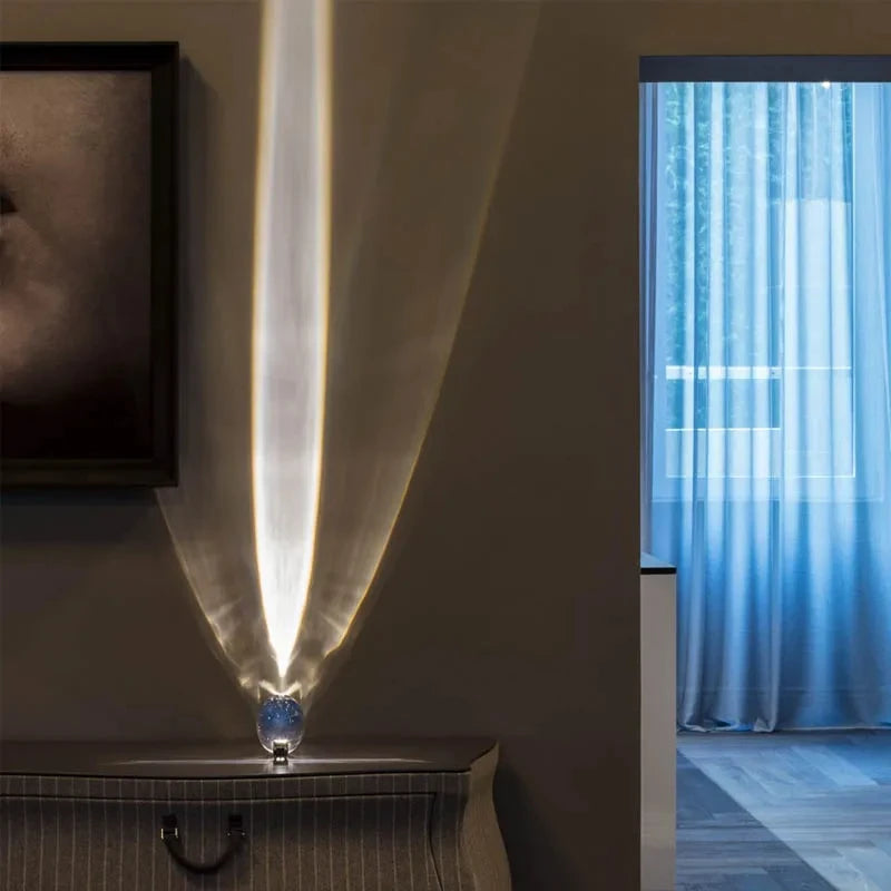 Crystal LED Table Lamp – Eye of the Sky Ambient Bedside Night Light | Modern Bedroom & Living Room Decor